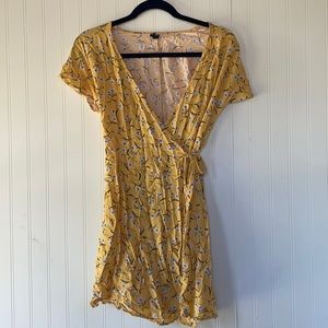 Floral mini wrap dress